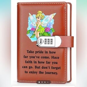 NWT Tinkerbell combination lock  notebook